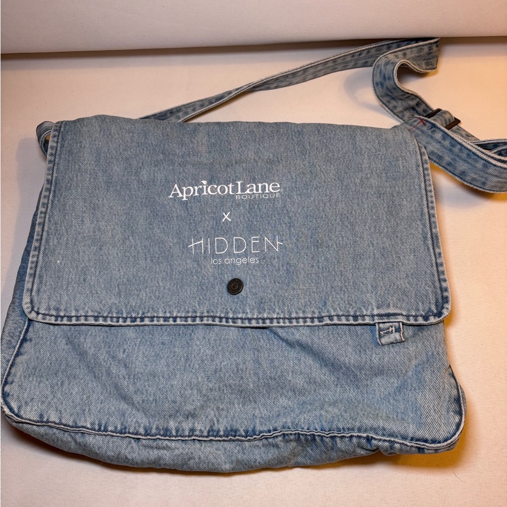 Apricot Lane Blue Denim Crossbody Bag